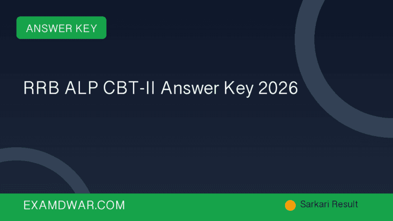 RRB ALP CBT-II Answer Key 2026