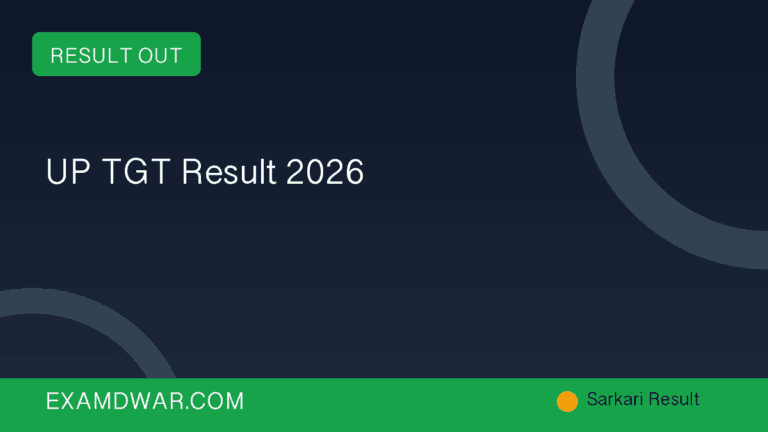 UP TGT Result 2026